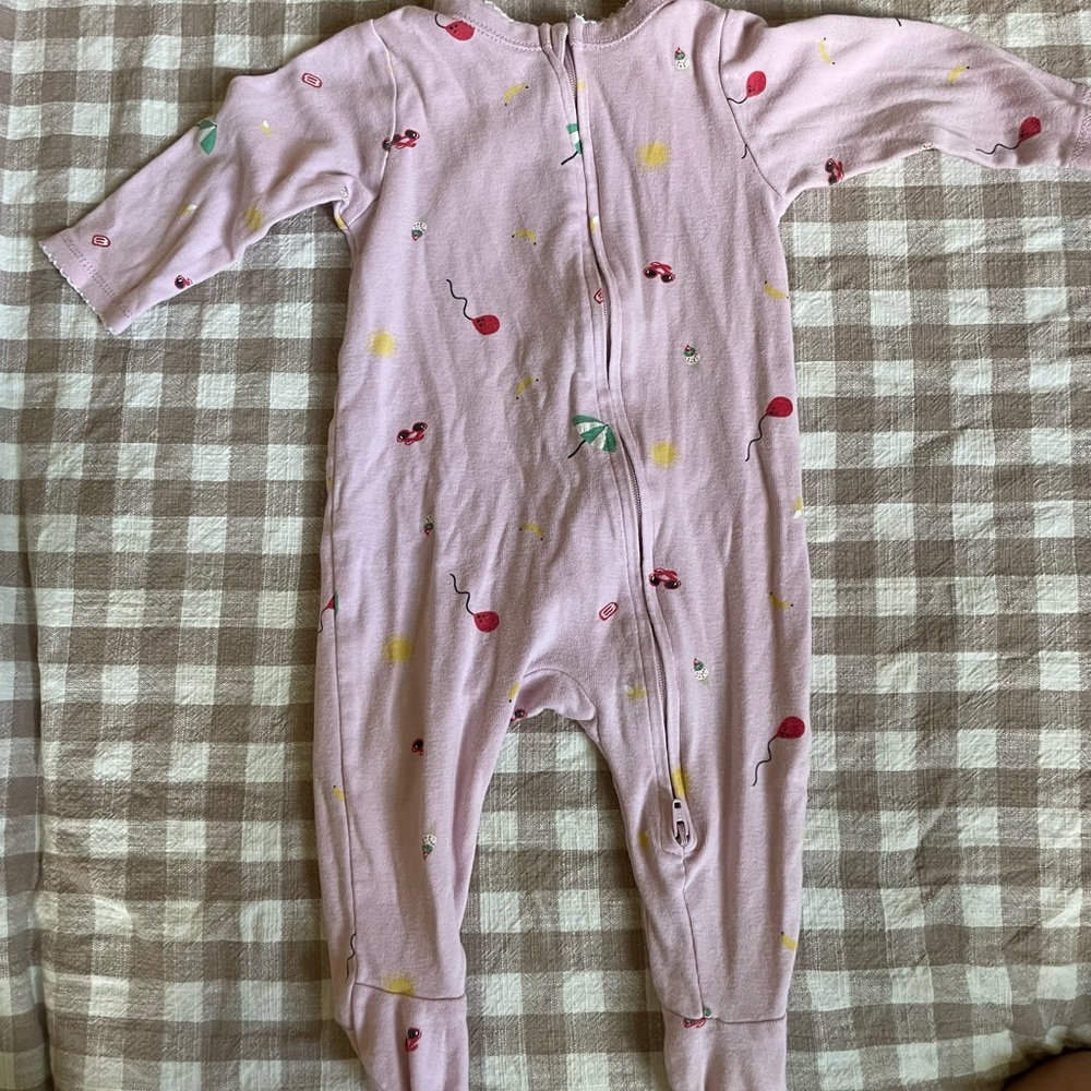 Footie pjs, summer print